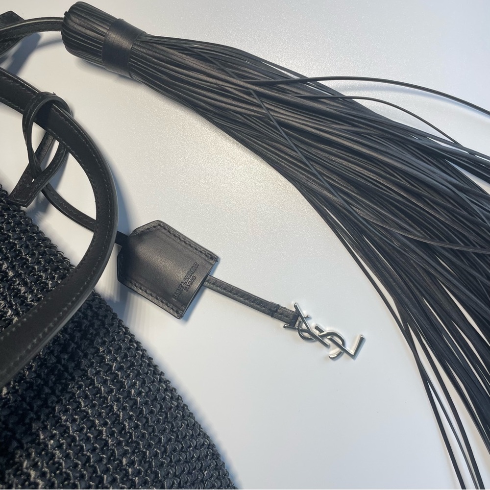 Saint Laurent East West Woven Raffia Tote - Picture 8 of 8